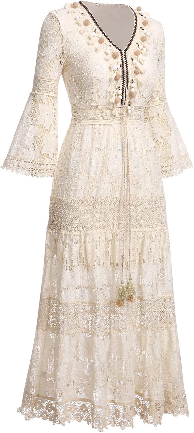 Tegan™ | Romantic Boho Maxi Dress