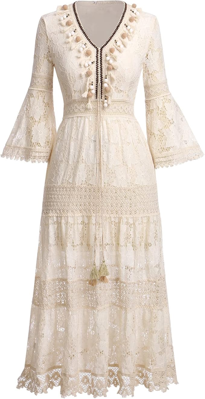 Tegan™ | Romantic Boho Maxi Dress
