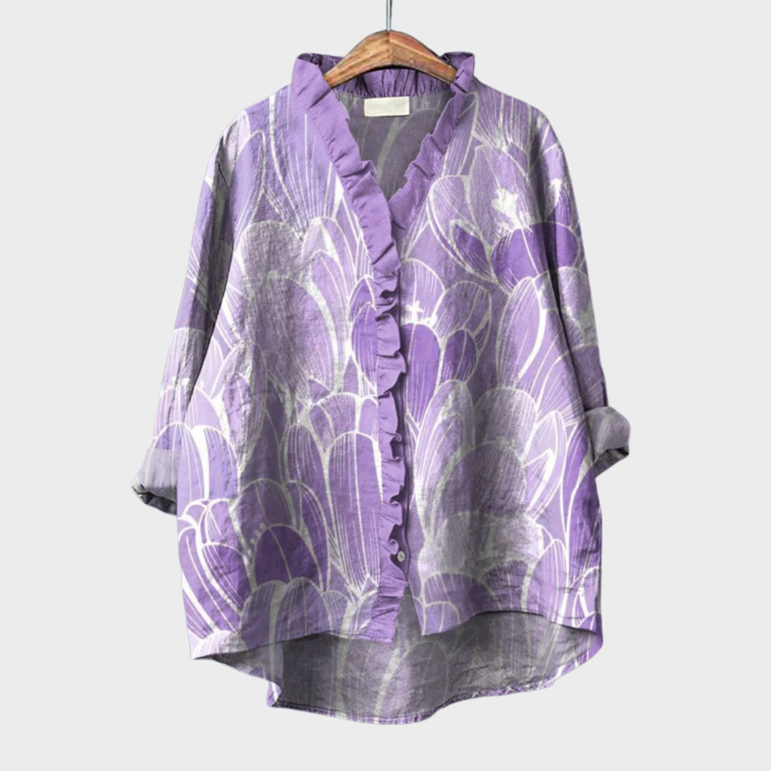Josephine™ | Violet Artful Print Blouse