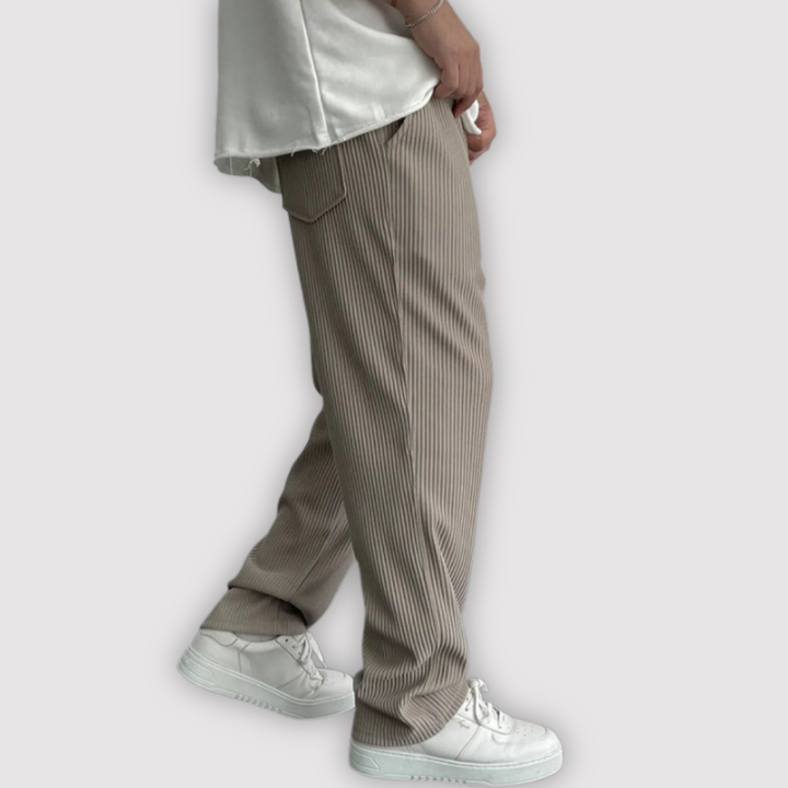 Michael Sydney men's ribbed pants, front view