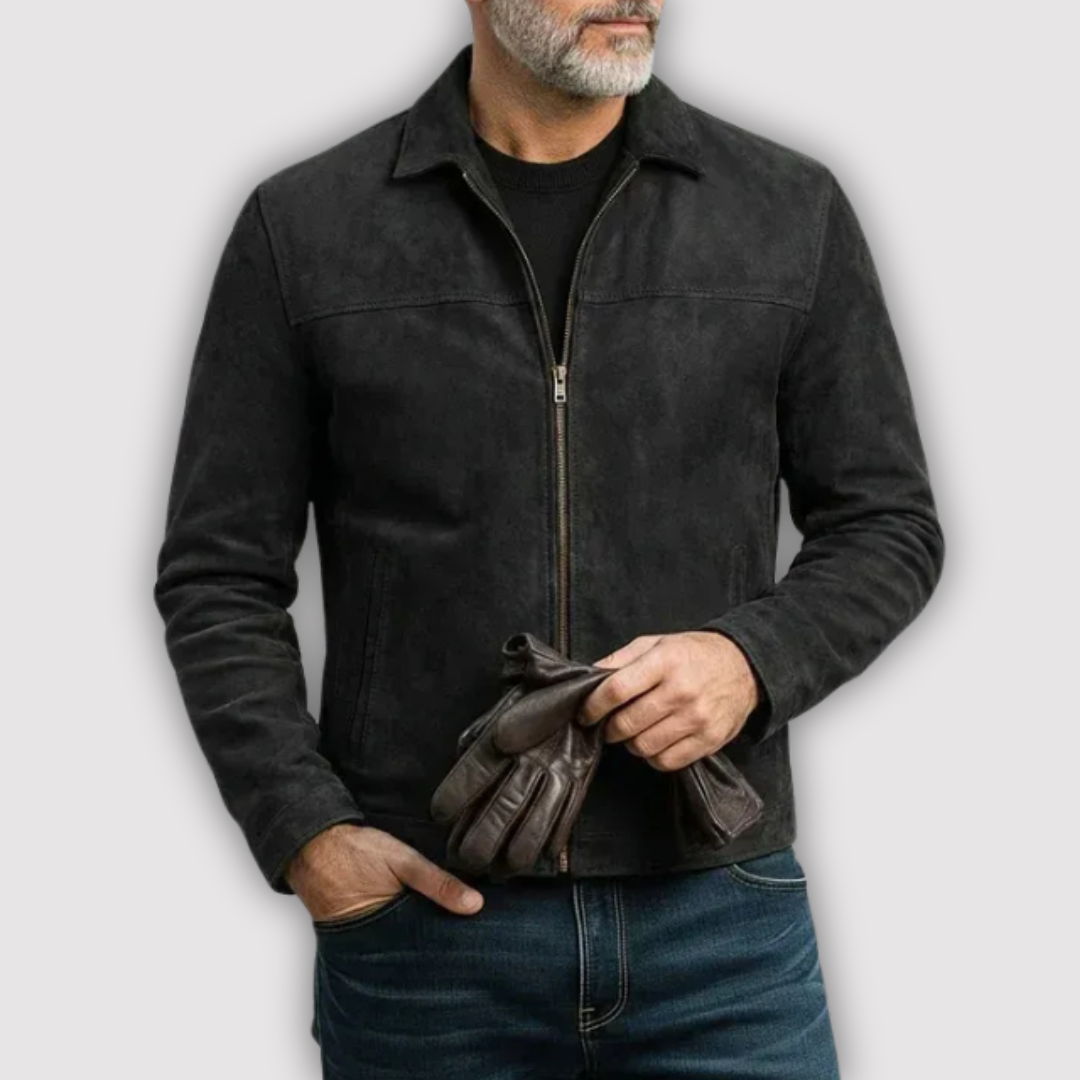 Michael Sydney men's smooth-finish jacket, front view