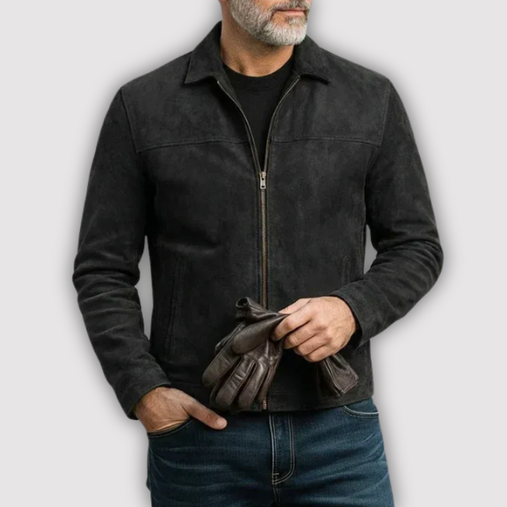 Michael Sydney men's smooth-finish jacket, front view