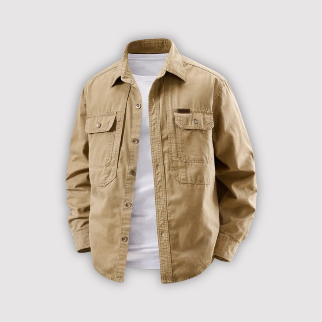 Michael Sydney men's shirt with chest pockets, front view