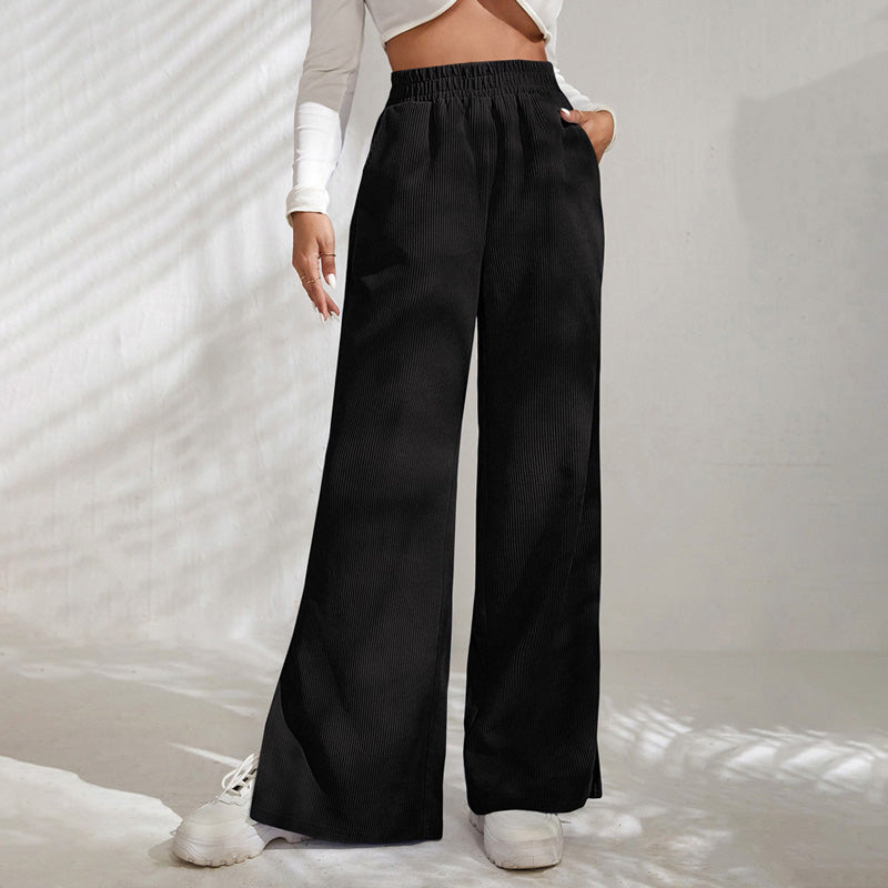 Yvette™ | Wide-Leg Ribbed Joggers