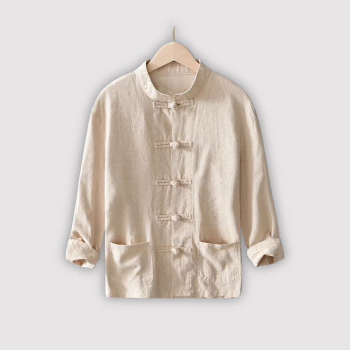 Michael Sydney men's airy long sleeve shirt, front view
