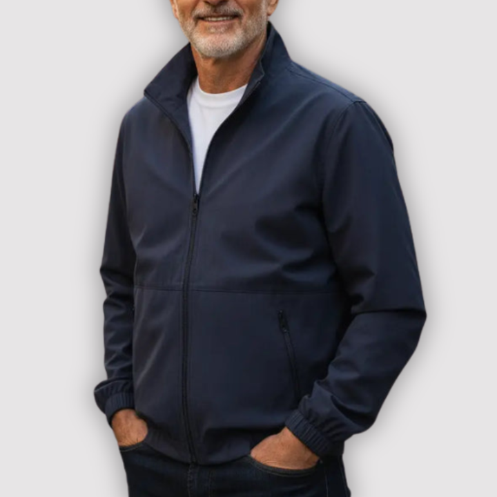 Michael Sydney men's zip-up jacket, front view