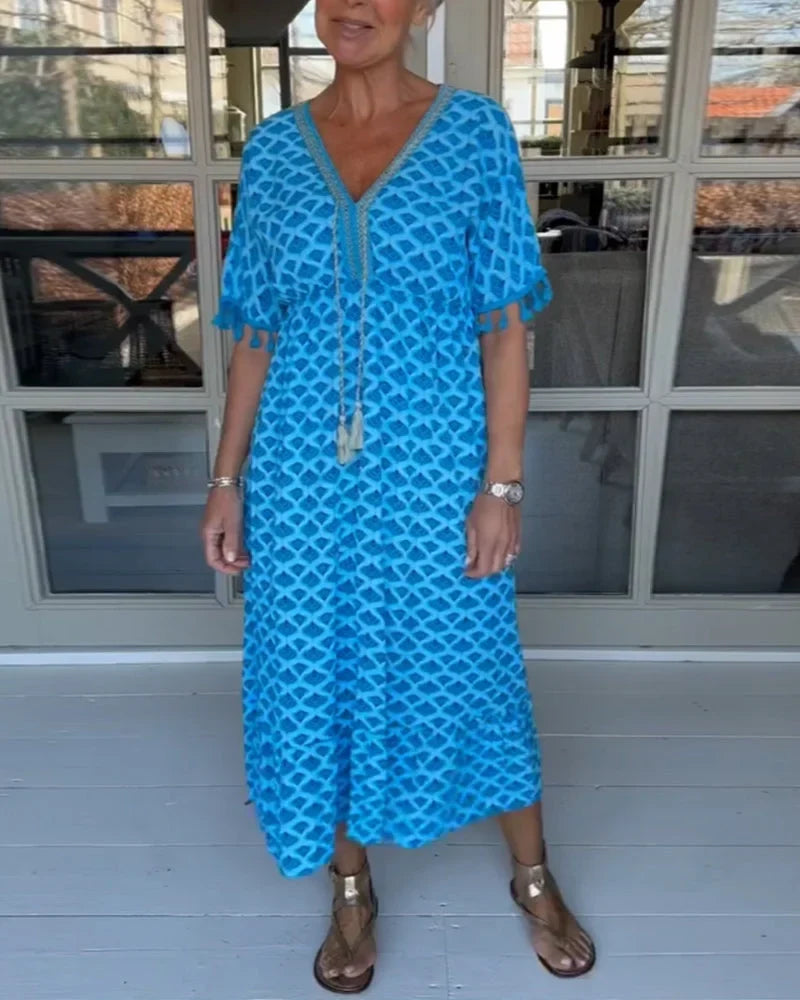 Gloria™ | Geo Print Maxi Dress