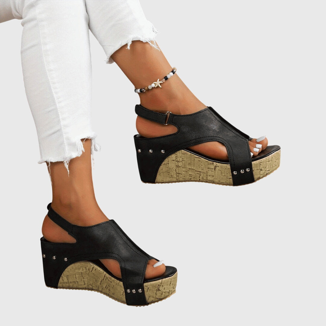 Margot™ | Studded Wedge Sandals