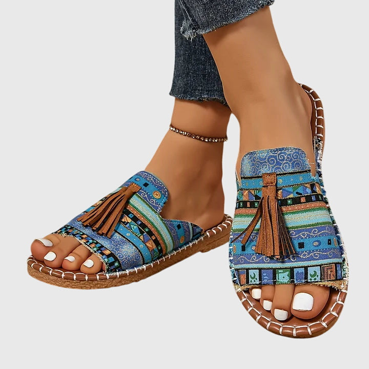 Lindsay™ | Boho Tassel Slides