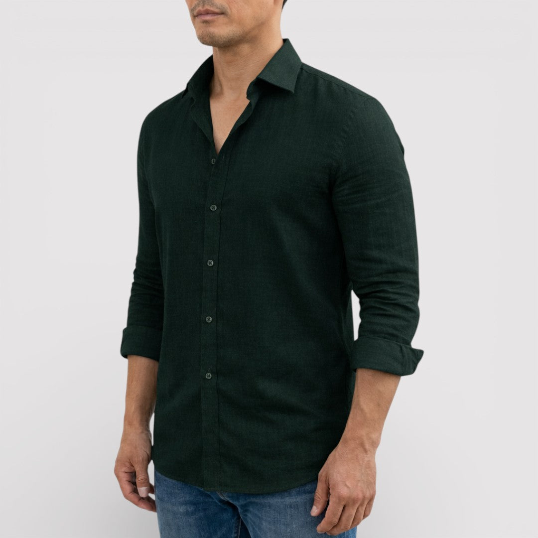 Michael Sydney men's roll-up sleeve shirt, front view
