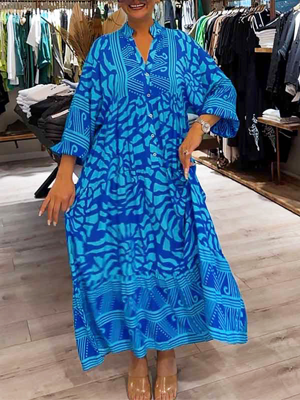 Gina™ | Vivid Print Maxi Dress
