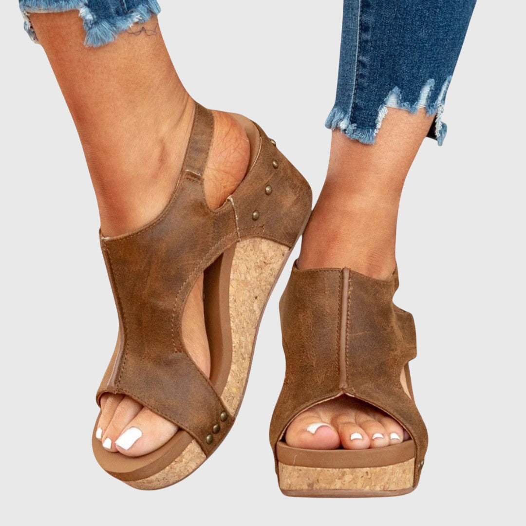 Jasmine™ | Cork Wedge Sandals