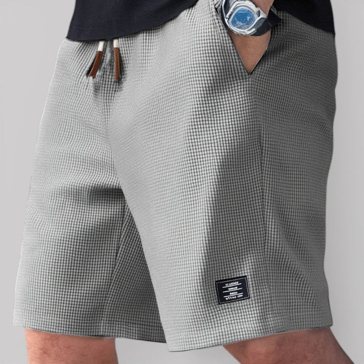Michael Sydney men's honeycomb texture shorts, front view