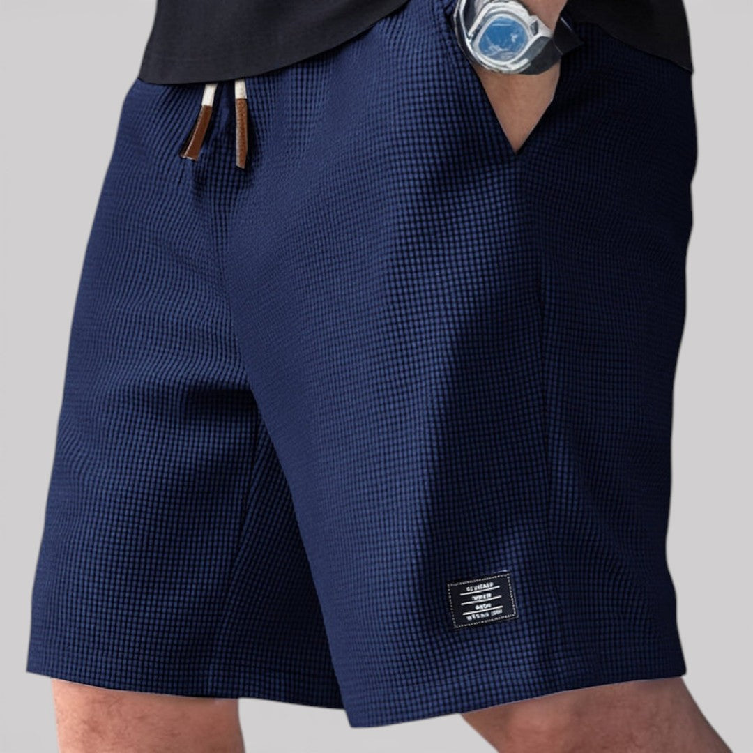 Michael Sydney men's honeycomb texture shorts, front view