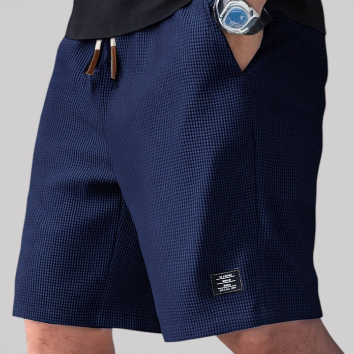Michael Sydney men's honeycomb texture shorts, front view