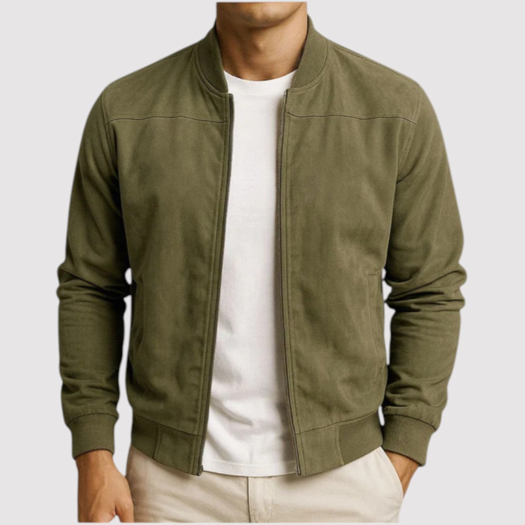 Michael Sydney men's jacket with stand collar, front view