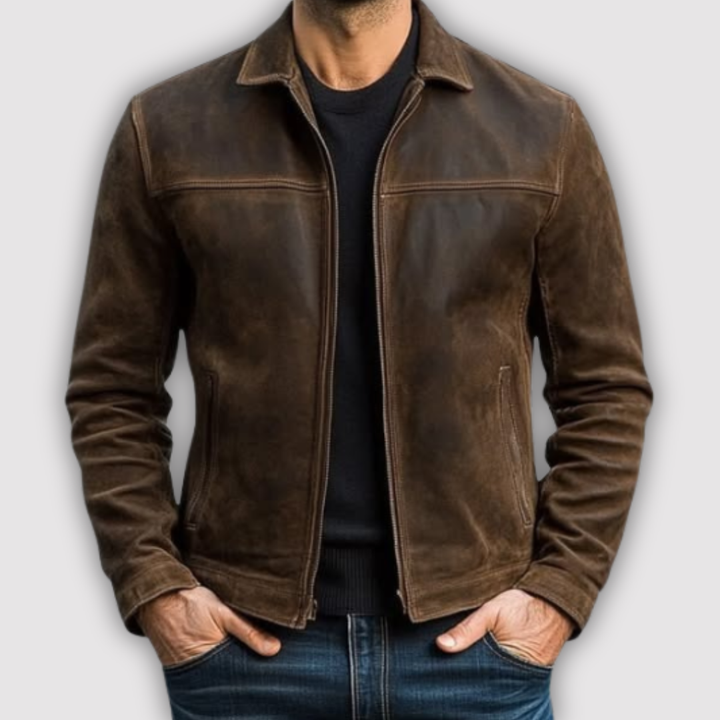 Michael Sydney men's smooth-finish jacket, front view