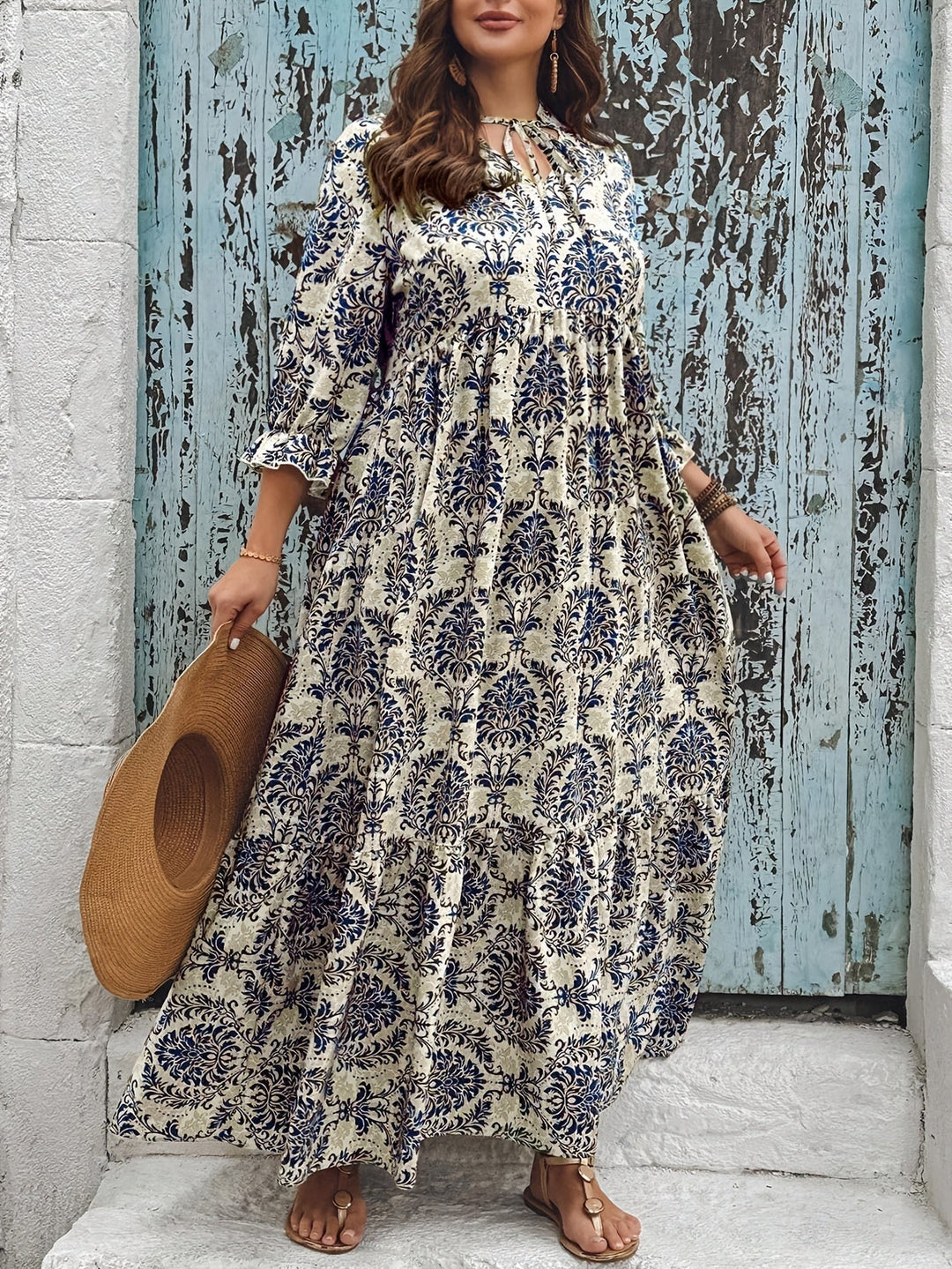 Melanie™ | Mosaic Print Maxi Dress