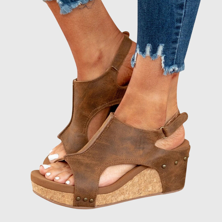 Jasmine™ | Cork Wedge Sandals