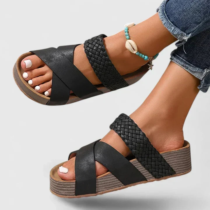 Nadia™ | Woven Comfort Sandals