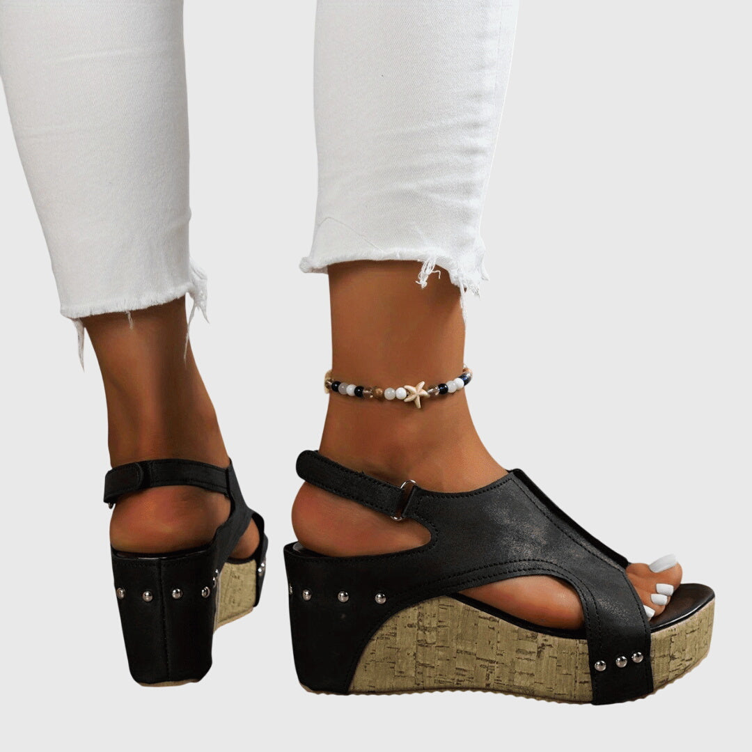 Margot™ | Studded Wedge Sandals