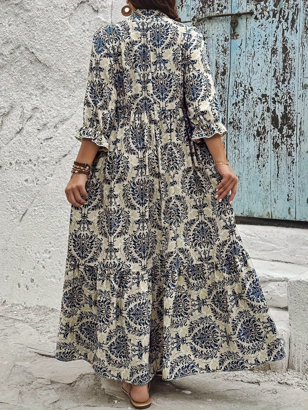 Melanie™ | Mosaic Print Maxi Dress
