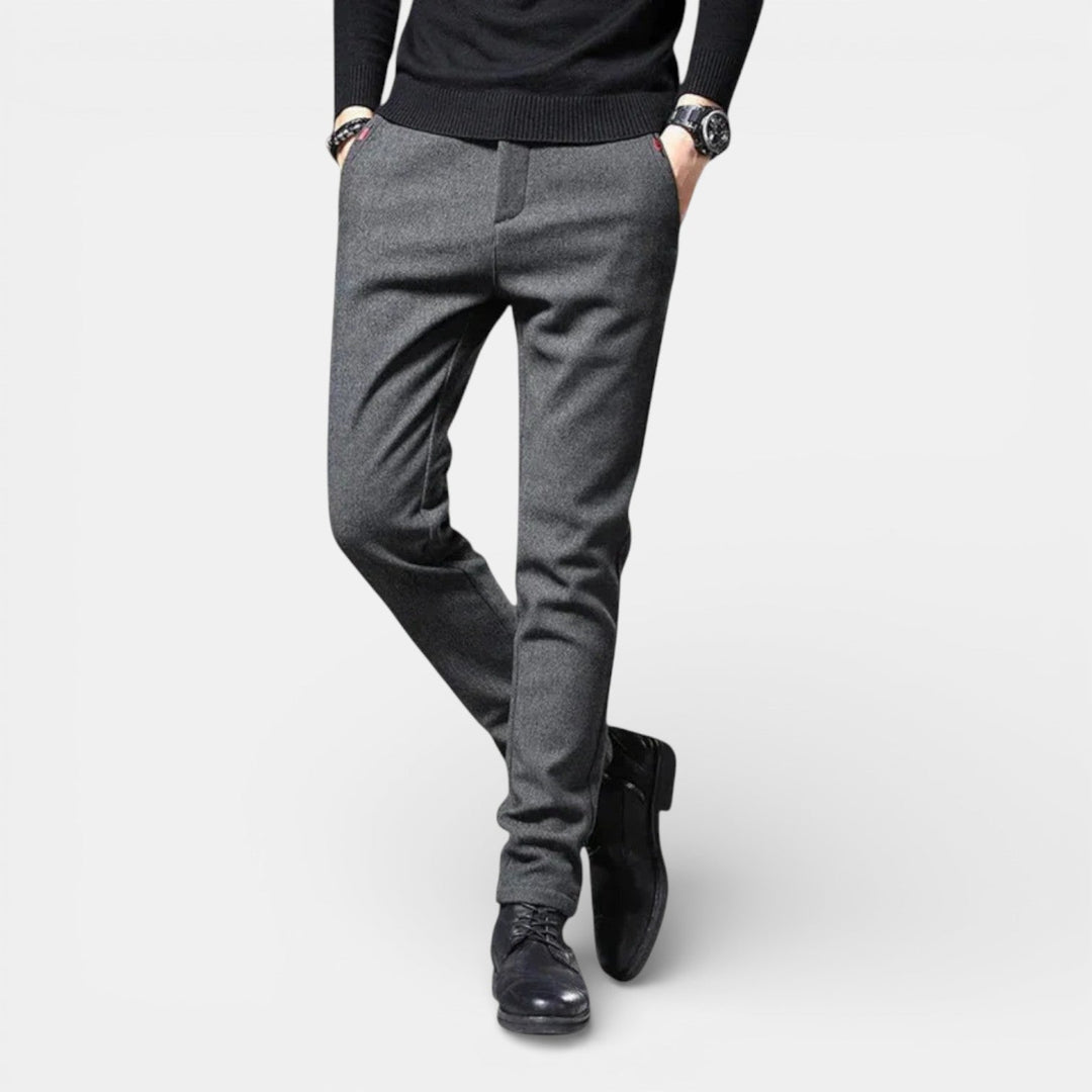 Michael Sydney men's slim tapered pants, front view