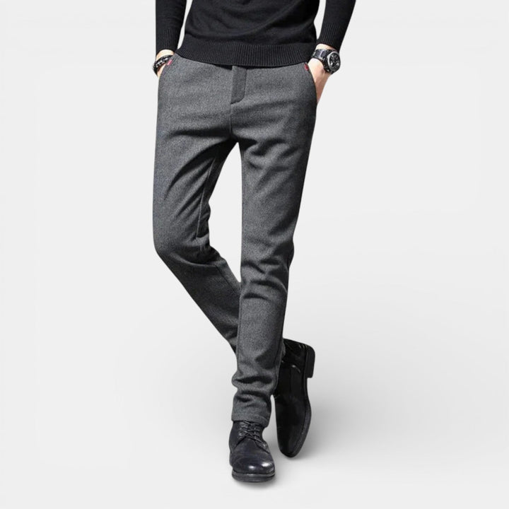 Michael Sydney men's slim tapered pants, front view