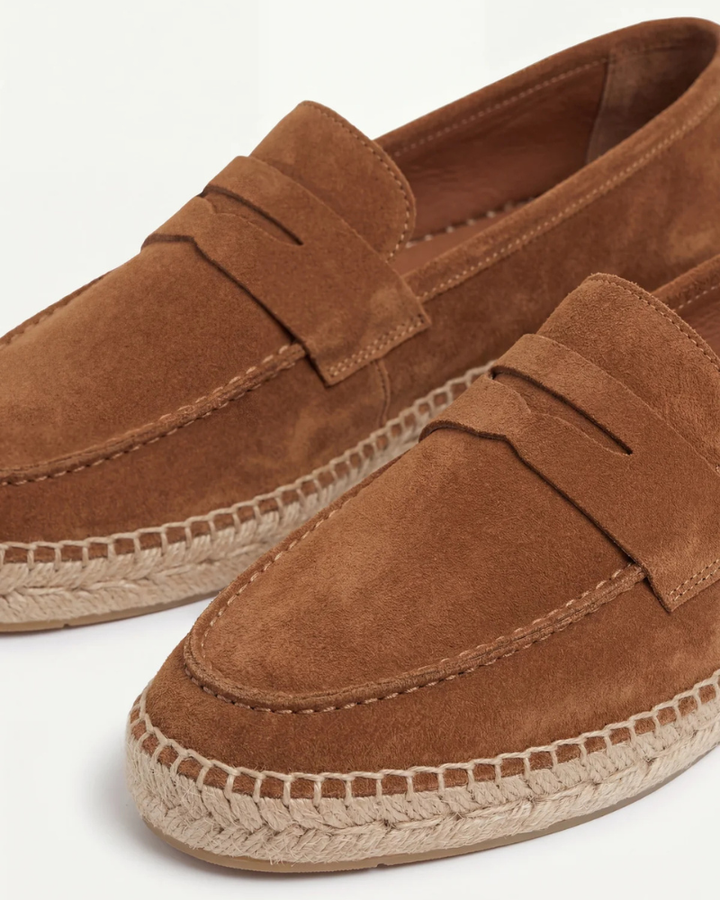 Michael Sydney men's espadrille in brown, front view