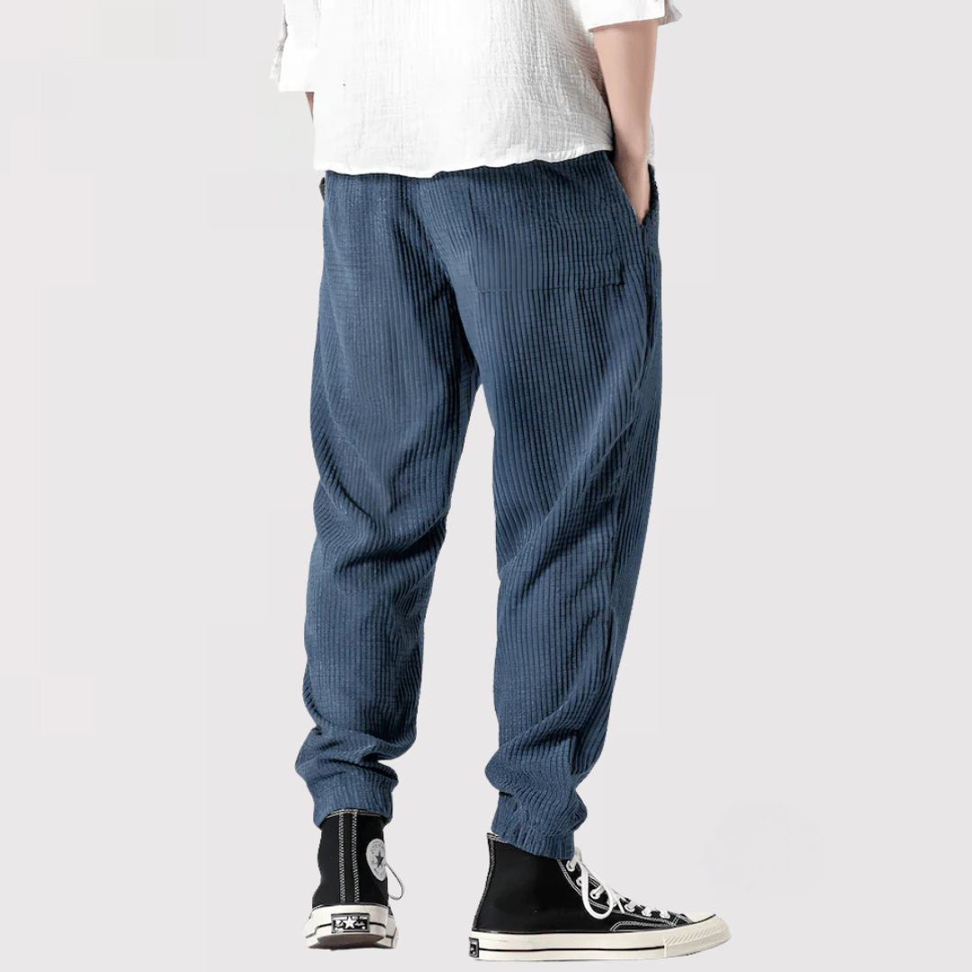 Michael Sydney men's textured pants, front view