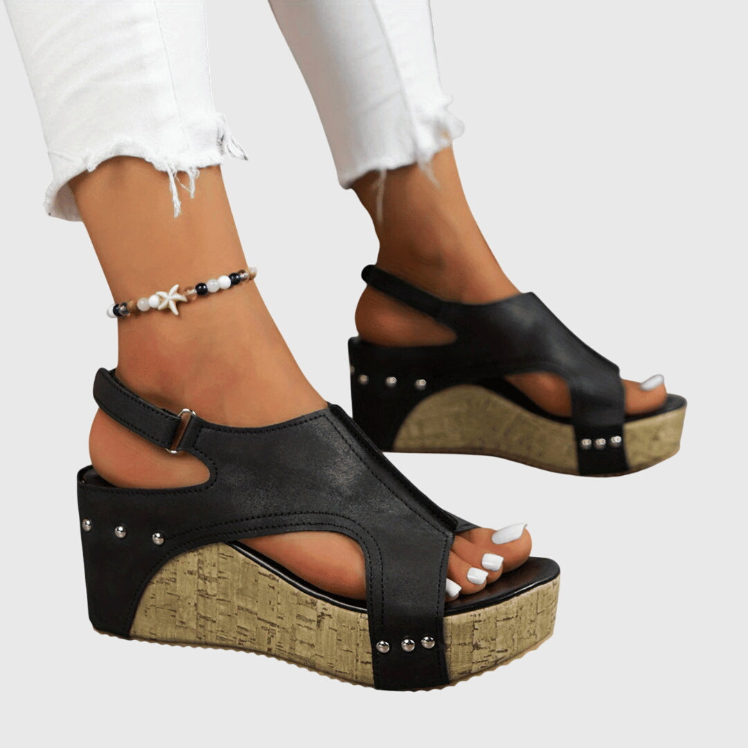 Margot™ | Studded Wedge Sandals