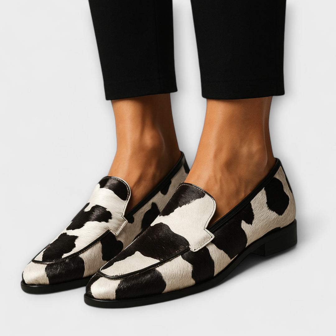 Grace™ | Cow-Print Loafers