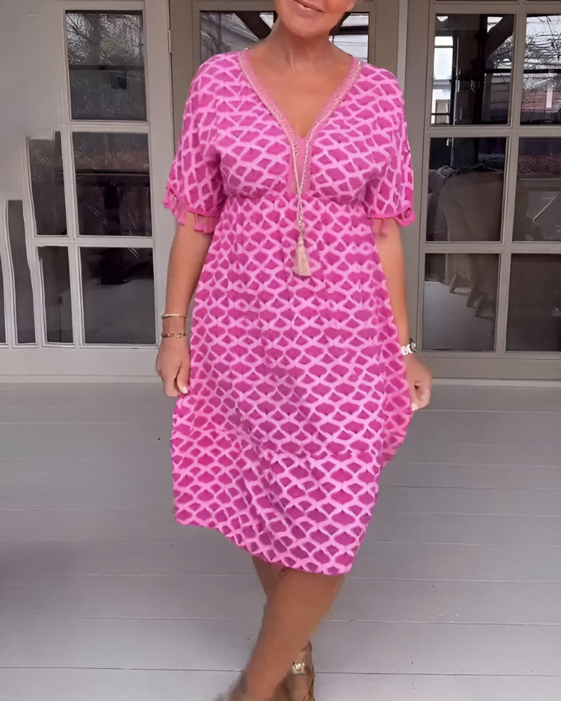 Gloria™ | Geo Print Maxi Dress