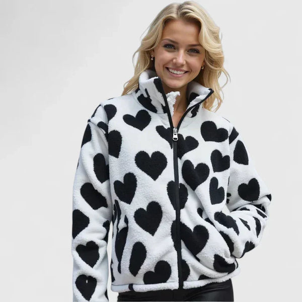 Nina™ | Heart Print Reversible Jacket