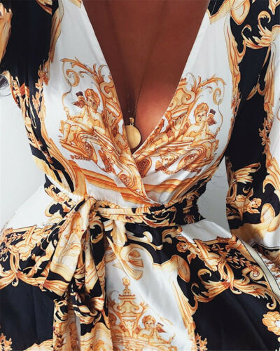 Eileen™ | Vintage Print Maxi Dress