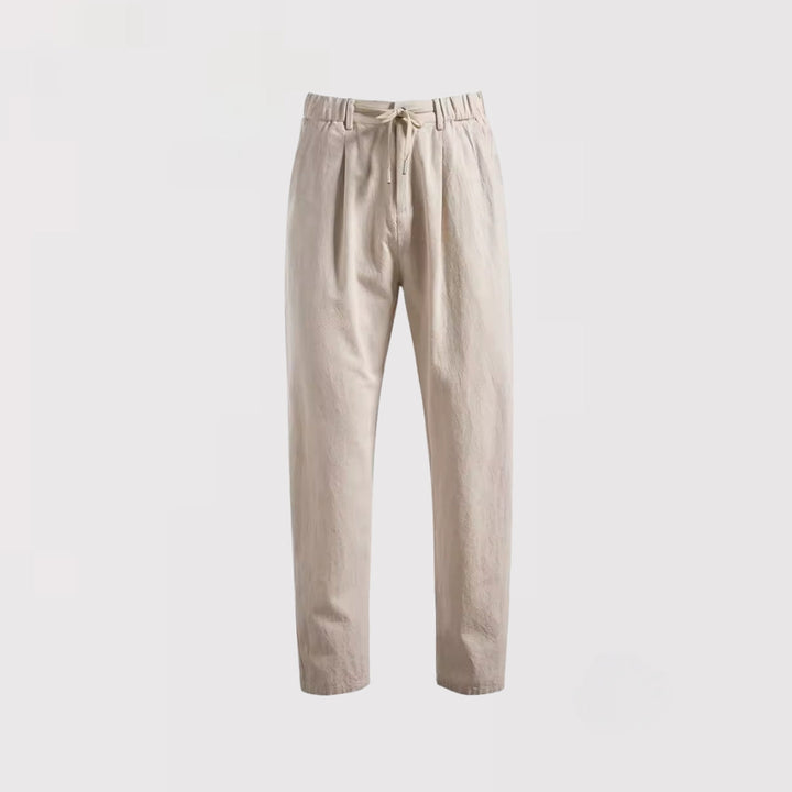 Michael Sydney men's Lightweight Summer Pants with Elastic Waist, front view