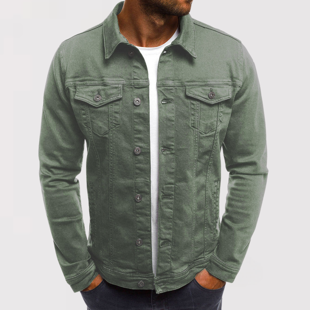Michael Sydney men's Casual Summer Trucker Jacket, front view