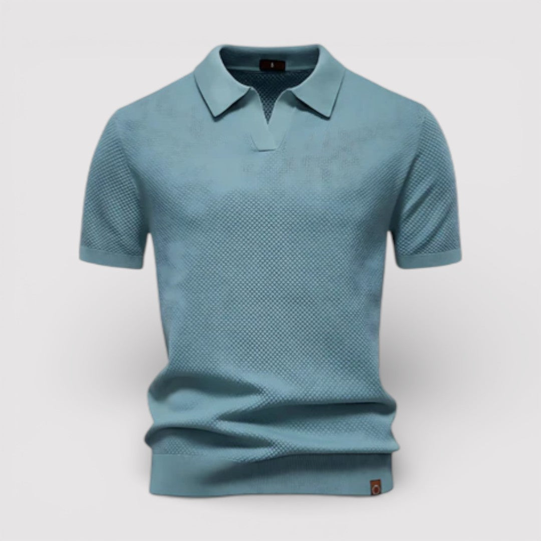 Michael Sydney men's polo shirt without placket, front view