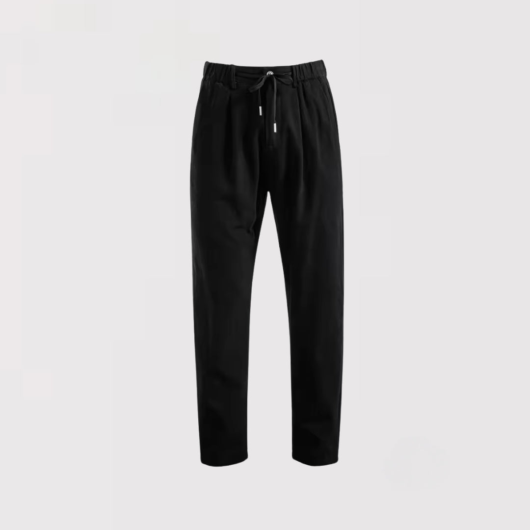 Michael Sydney men's Lightweight Summer Pants with Elastic Waist, front view