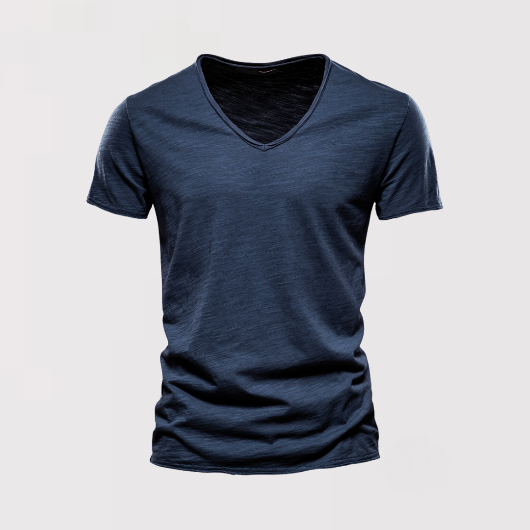 Michael Sydney men's slim-fit v-neck tee, front view