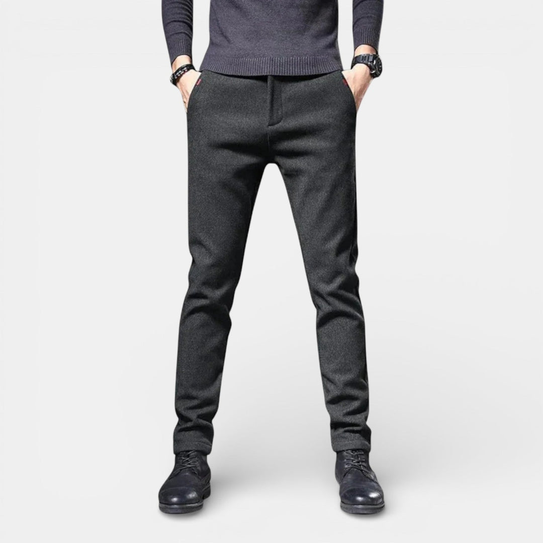 Michael Sydney men's slim tapered pants, front view