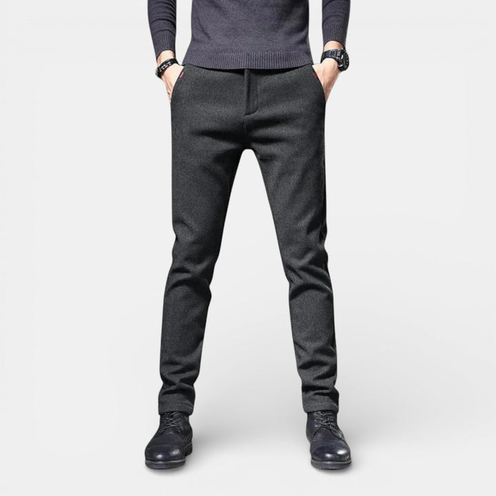 Michael Sydney men's slim tapered pants, front view