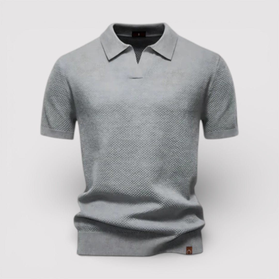 Michael Sydney men's polo shirt without placket, front view
