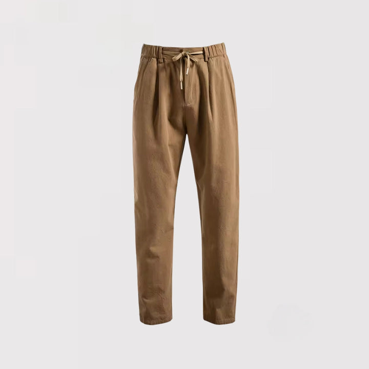 Michael Sydney men's Lightweight Summer Pants with Elastic Waist, front view