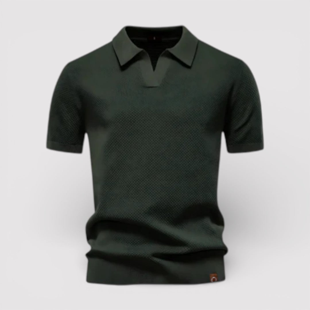 Michael Sydney men's polo shirt without placket, front view