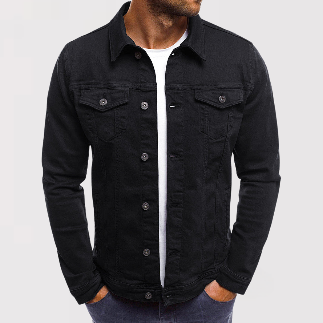 Michael Sydney men's Casual Summer Trucker Jacket, front view