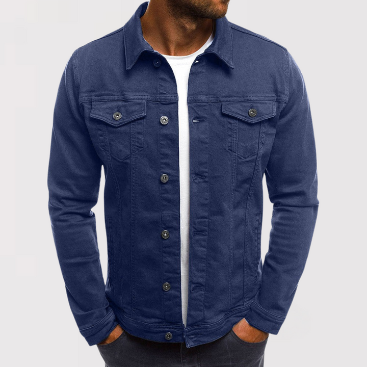 Michael Sydney men's Casual Summer Trucker Jacket, front view
