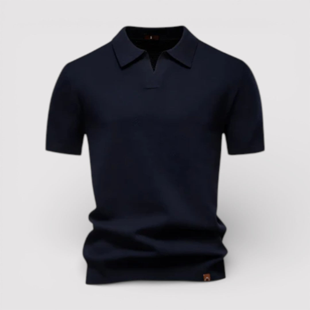 Michael Sydney men's polo shirt without placket, front view