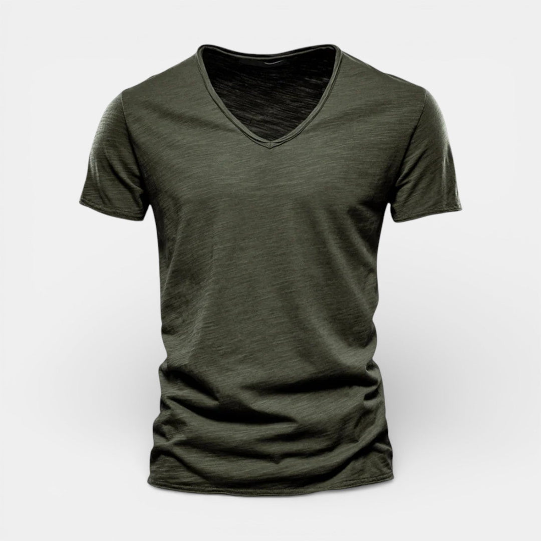 Michael Sydney men's two-pack v-neck t-shirt, front view