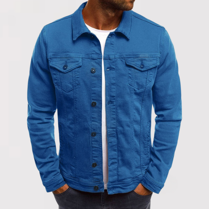 Michael Sydney men's Casual Summer Trucker Jacket, front view